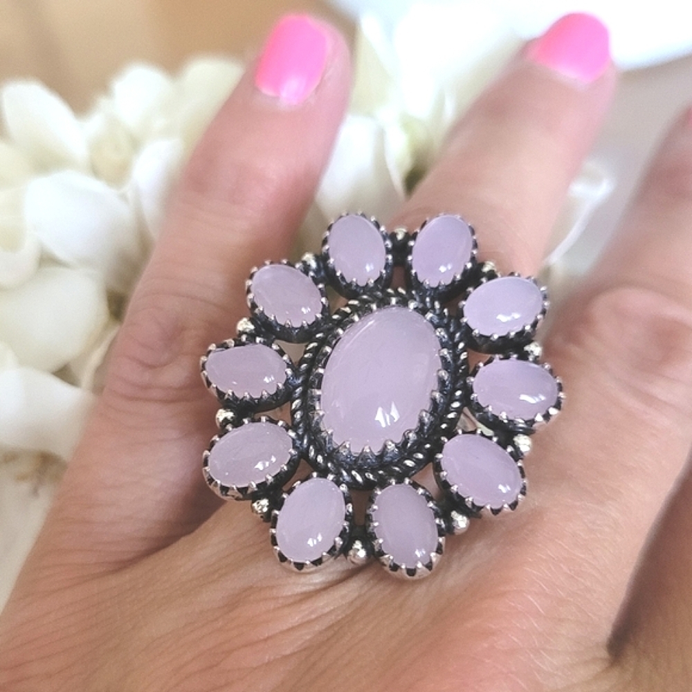 🩷Genuine Rose Quartz Gemstone Sterling Silver Stamped